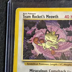 Team Rocket's Meowth #18 Black Star Wotc Promo Pokemon Card TCG - Image 3