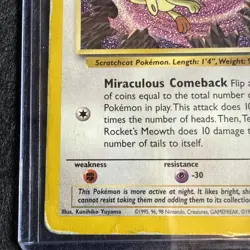 Team Rocket's Meowth #18 Black Star Wotc Promo Pokemon Card TCG - Image 5