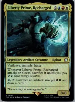 #5 Liberty Prime, Recharged Universes Beyond: Fallout Mythic FOIL - Image 1