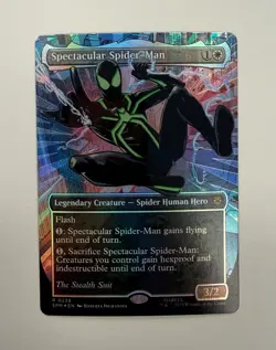 Spectacular Spider-Man (0238) (Borderless) Spider-Man Textured Foil MINT MTG - Image 1
