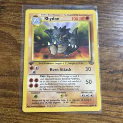 Pokemon TCG Rhydon Jungle 1st Edition Uncommon 45/64 SEE PHOTOS - Image 1