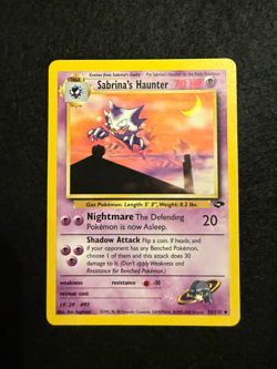 Pokemon Vintage WOTC Sabrina's Haunter 55/132 Gym Challenge Regular - Image 1