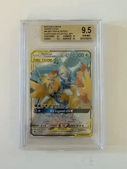 2019 Pokemon Moltres Zapdos Articuno GX BGS 9.5 - GEM MINT - #66 FULL ART - Image 1
