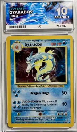Pokemon TCG Gyarados WOTC Base Set 1999 6/102 - Ace 10 Gem Mint (Pop 1) 💎 - Image 1