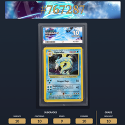 Pokemon TCG Gyarados WOTC Base Set 1999 6/102 - Ace 10 Gem Mint (Pop 1) 💎 - Image 3