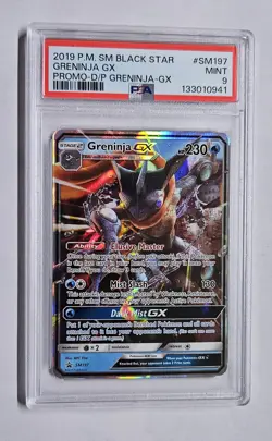 2019 Pokemon Sm Black Star Promo #SM197 Greninja Gx PSA 9 - Image 1