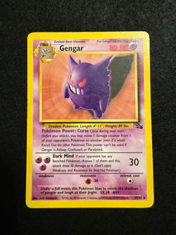 Pokemon Vintage WOTC Gengar 20/62 Fossil Regular LP - Image 1