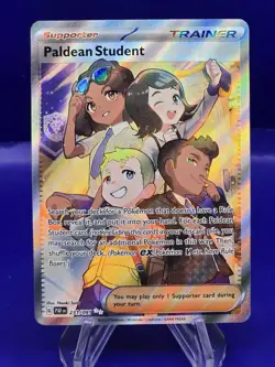 Pokemon TCG Paldean Student 231/091 Ultra Rare Full Art Paldean Fates 2024 NM - Image 1
