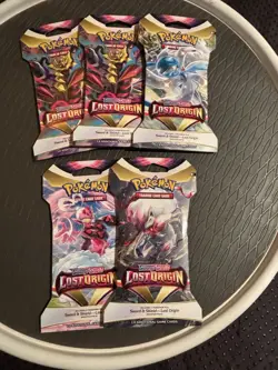 Pokemon TCG Sword Shield Lost Origin Booster Packs Sealed Lot of 5 SEALED USA - Image 1