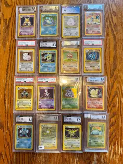 Pokemon Base Set Unlimited Complete holos 1-16 BGS 8.5+ Charizard PSA NM-Mint+ - Image 2