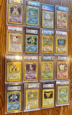 Pokemon Base Set Unlimited Complete holos 1-16 BGS 8.5+ Charizard PSA NM-Mint+ - Image 3