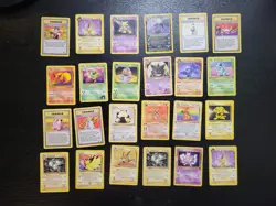 Alte Pokemon Karten Sammlung 24x Rare WotC 1. Edition Vintage - Played - Image 1