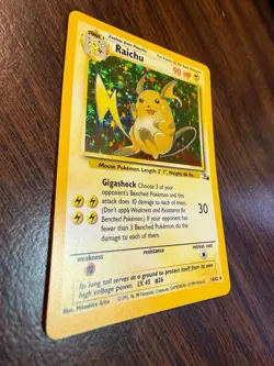 RAICHU FOSSIL 1999 HOLO FOIL RARE 14/62 POKEMON NM - Image 3