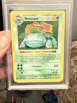 1999 Pokemon Base Set Shadowless #15 Venusaur Holo PSA 6 - Image 2