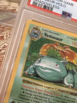 1999 Pokemon Base Set Shadowless #15 Venusaur Holo PSA 6 - Image 4