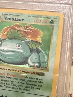 1999 Pokemon Base Set Shadowless #15 Venusaur Holo PSA 6 - Image 5