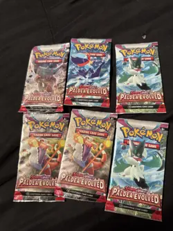 Pokemon Paldea Evolved Lot of 6 Packs Factory Sealed - Image 1