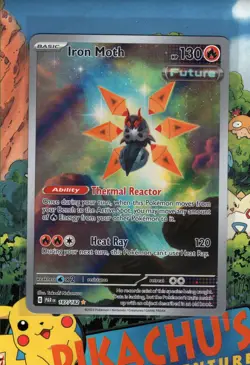 Pokemon TCG Iron Moth Paradox Rift 187/182 Holo Illustration Rare NM/M - Image 1