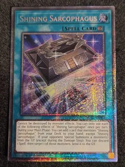 x1 Shining Sarcophagus - MP25-EN005 - Starlight Rare - 1st Edition Yu-Gi-Oh! M/N - Image 1