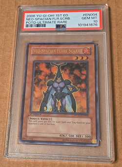 Yugioh Neo Spacian Flare Scarab POTD-EN004 1st Edition Ultimate Rare PSA 10 - Image 1