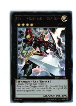 HEROIC CHAMPION ECALIBUR REDU-EN041 1st EDITION ULTRA RARE YUGIOH TCG NM-LP - Image 1