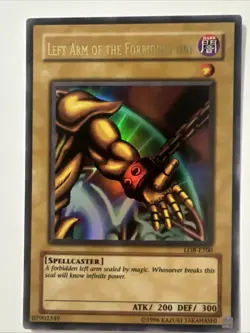 Yugioh Left Arm Of The Forbidden One LOB-E100 Ultra Rare EURO LP - Image 1