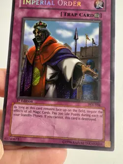 Yu-Gi-Oh! Imperial Order PSV-104 Unlimited Secret Rare Reverse Holo LP/NM - Image 3