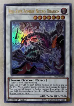 Yugioh Red-Eyes Zombie Necro Dragon SR07-EN041 Ultra Rare 1st Ed LP - Image 1