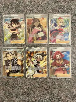 Pokemon Trainer Full Art 6 Card Bundle. - Image 1