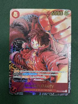 One Piece TCG Card Monkey D.Luffy ST01-012 OP05 1st Anniversary English - Image 1