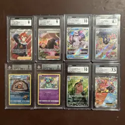 POKEMON Graded Card Lot 8 Slabs Mixed Lot CGC Beckett - Image 1