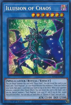 YuGiOh! 3-Card Lot: Illusion of Chaos, Geri the Runick Fangs, Labrynth Labyrinth - Image 1