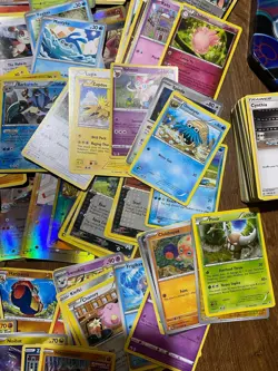 Joblot Pokemon Cards 250+ Cards Mixed Varied Years + Pokemon Tin #2 Bundle - Image 3