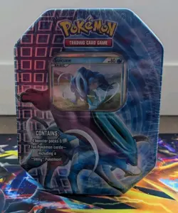 New Sealed 2010 Shiny Suicune Pokemon TCG Holiday Tin Pokemon Trading Card Game - Image 3