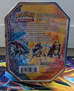 New Sealed 2010 Shiny Suicune Pokemon TCG Holiday Tin Pokemon Trading Card Game - Image 4