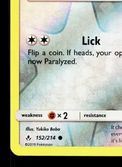 Lickitung 152/214 Unbroken Bonds LP Reverse Holo Pokemon Card TCG - Image 4