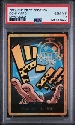 PSA 10 DON!! Card (Trafalgar Law) (Gold) Premium Booster The Best Foil PRB01 - Image 1