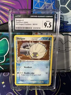 CGC 9.5 MINT+ 2006 POKEMON EX DRAGON FRONTIERS SET SHELGON CARD 38/101 - Image 1