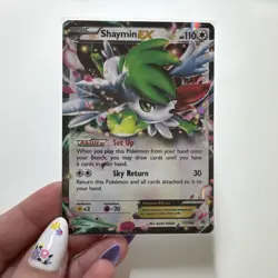 Shaymin EX 77/108 Roaring Skies Ultra Rare Holo Pokemon Card MP - Image 3