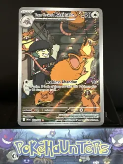 Pokemon Card Team Rocket's Raticate 202/182 Destined Rivals Illustration Rare NM - Image 1