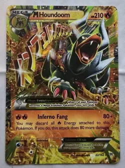 Pokemon M Houndoom EX 22/162 Breakthrough Full Art Mega Holo Ultra Rare Card - Image 1