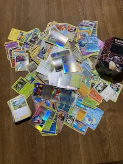 Pokemon Card Job Lot 250+ Mixed Varied Years + Pokemon Tin #1 - Image 1