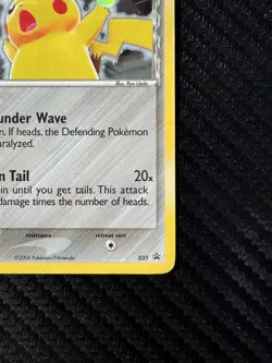 2006 Pokemon Pikachu Black Star Promo 035 Holo Rare Card TCG MP - Image 5