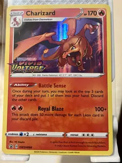 Charizard -(Prerelease) SWSH066 SWSH: Sword & Shield Promo Cards Holo STAMPED LP - Image 1