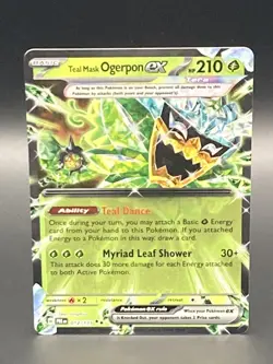 Pokemon TCG Teal Mask Ogerpon EX Prismatic Evolutions Holo Card 012/131 NM - Image 1