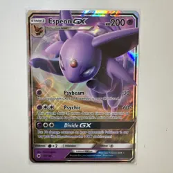 Pokemon Espeon GX TCG Sun & Moon Base Set Holo Ultra Rare Card 61/149 - Image 1