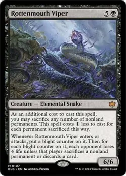 Rottenmouth Viper (0107) - Bloomburrow - Mythic Rare - Image 1