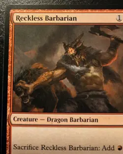 Reckless Barbarian 193/361 Common Battle For Baldur's Gate Magic: The Gathering - Image 2