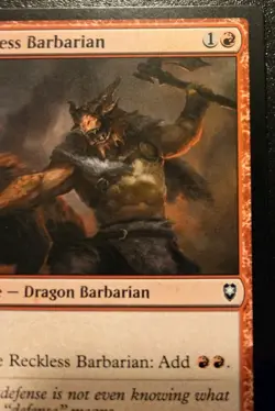 Reckless Barbarian 193/361 Common Battle For Baldur's Gate Magic: The Gathering - Image 3