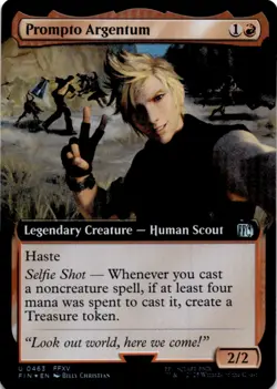 MTG Prompto Argentum (Extended Art) Foil NM FINAL FANTASY Magic 463 - Image 1